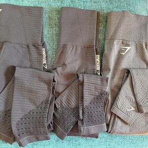 Gymshark Black / Gray Leggings Set